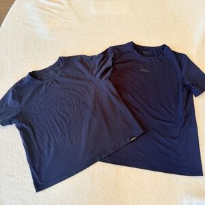 NoBull Bundle Tshirt Womens Large Lot Of 2 Performance gym Workout Training Blue